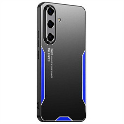 Алуминиев гръб за Samsung Galaxy A26 5G - черен със синя рамка