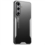 Алуминиев гръб за Samsung Galaxy А17 5G - черен със сребрист ръб