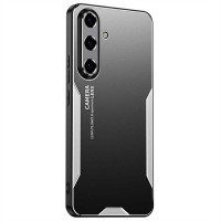 Алуминиев гръб за Samsung Galaxy А17 5G - черен със сребрист ръб