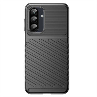 Подсилен силиконов гръб на черти за Samsung Galaxy A26 5G - черен