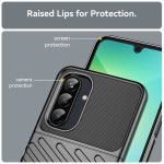 Подсилен силиконов гръб на черти за Samsung Galaxy A26 5G - черен - 0