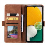 Ретро кожен калъф тип портмоне с магнитна закопчалка за Samsung Galaxy A27 5G - сив - 1 Ретро кожен калъф тип портмоне с магнитна закопчалка за Samsung Galaxy A27 5G - сив - 1