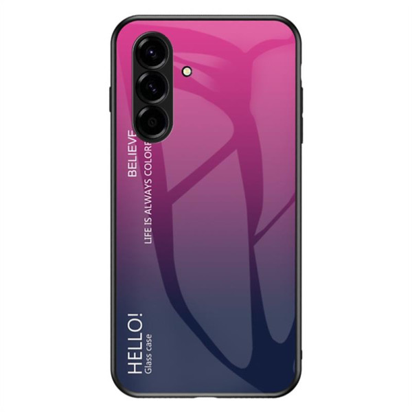 Силиконов кейс със стъклен гръб за Samsung Galaxy A27 5G - розов градиент Силиконов кейс със стъклен гръб за Samsung Galaxy A27 5G - розов градиент