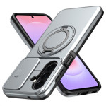 Хибриден гръб с кръгла метална стойка MAGSAFE и слайдър за камера за Samsung Galaxy A27 5G - сив - 2