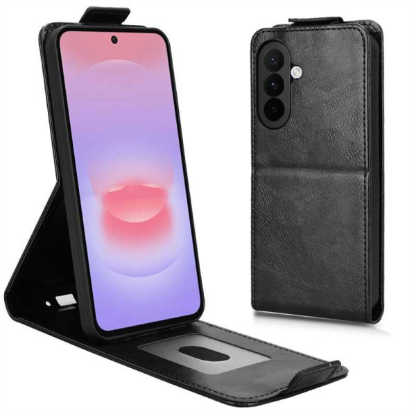 Кожен калъф flip за Samsung Galaxy A27 5G - черен Кожен калъф flip за Samsung Galaxy A27 5G - черен
