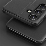 Тънък кожен калъф тип портмоне с прозорче за Samsung Galaxy A27 5G – черен - 0 Тънък кожен калъф тип портмоне с прозорче за Samsung Galaxy A27 5G – черен - 0