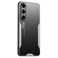 Алуминиев гръб за Samsung Galaxy A27 5G - черен със сребрист ръб