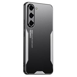 Алуминиев гръб за Samsung Galaxy A27 5G - черен със сребрист ръб