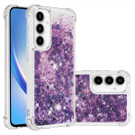 Силиконов гръб с течност с брокат за Samsung Galaxy A36 5G - лилав Силиконов гръб с течност с брокат за Samsung Galaxy A36 5G - лилав