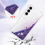 Силиконов гръб с течност с брокат за Samsung Galaxy A36 5G - лилав - 0 Силиконов гръб с течност с брокат за Samsung Galaxy A36 5G - лилав - 0