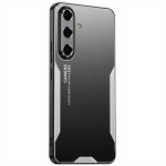 Алуминиев гръб за Samsung Galaxy A36 5G - черен със сребрист ръб