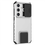 Хибриден гръб със стойка и слайдер за камера за Samsung Galaxy A37 5G - бял