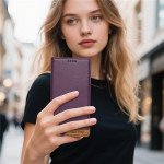 Калъф тип портмоне марка DIERFENG за Samsung Galaxy A37 5G - лилав - 0