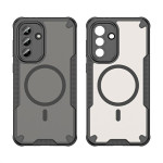 Силиконов гръб с MAGSAFE магнит за Samsung Galaxy A37 5G - черна рамка - 0