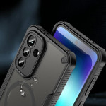 Силиконов гръб с MAGSAFE магнит за Samsung Galaxy A37 5G - черна рамка - 1