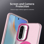 Силиконов гръб с MAGSAFE магнит за Samsung Galaxy A36 5G/A56 5G - розова рамка - 0