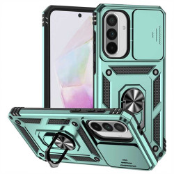 Хибриден гръб със стойка и слайдър за камера за Samsung Galaxy A36 5G/A56 5G - зелен