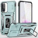 Хибриден гръб със стойка и слайдър за камера за Samsung Galaxy A36 5G/A56 5G - зелен