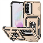 Хибриден гръб със стойка и слайдър за камера за Samsung Galaxy A36 5G/A56 5G - златист