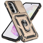 Хибриден гръб със стойка и слайдър за камера за Samsung Galaxy A36 5G/A56 5G - златист - 1