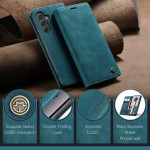 Калъф страничен flip марка CASEME за Samsung Galaxy A56 5G – тюркоазен - 2 Калъф страничен flip марка CASEME за Samsung Galaxy A56 5G – тюркоазен - 2