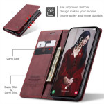 Калъф страничен flip марка CASEME за Samsung Galaxy A56 5G – винено червен - 0 Калъф страничен flip марка CASEME за Samsung Galaxy A56 5G – винено червен - 0