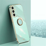 Силиконов гръб със стойка тип пръстен марка XINLI за Samsung Galaxy A56 5G - зелен - 0