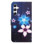 Калъф тип портмоне за Samsung Galaxy А57 5G - две цветя - 2 Калъф тип портмоне за Samsung Galaxy А57 5G - две цветя - 2