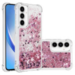 Силиконов гръб с течност с брокат за Samsung Galaxy А57 5G - розов - 1 Силиконов гръб с течност с брокат за Samsung Galaxy А57 5G - розов - 1