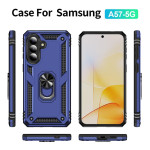 Хибриден гръб със стойка за Samsung Galaxy А57 5G - тъмно син - 0