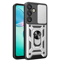 Хибриден гръб със стойка и слайдър за камера за Samsung Galaxy А57 5G - бял