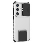 Хибриден гръб със стойка и слайдър за камера за Samsung Galaxy А57 5G - бял
