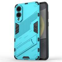 Хибриден гръб със стойка марка BIBERCAS за Samsung Galaxy S25 Edge - светло син