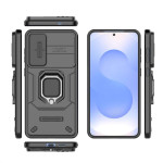 Хибриден гръб със стойка и слайдър за камера за Samsung Galaxy S25 Edge - черен - 2