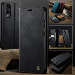 Кожен калъф страничен flip марка CASEME за Samsung Galaxy S25 Edge – черен Кожен калъф страничен flip марка CASEME за Samsung Galaxy S25 Edge – черен