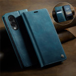 Кожен калъф страничен flip марка CASEME за Samsung Galaxy S25 Edge – тюркоазен - 0 Кожен калъф страничен flip марка CASEME за Samsung Galaxy S25 Edge – тюркоазен - 0