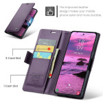 Кожен калъф страничен flip марка CASEME за Samsung Galaxy S25 Edge – лилав - 1 Кожен калъф страничен flip марка CASEME за Samsung Galaxy S25 Edge – лилав - 1