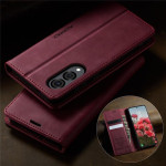 Кожен калъф страничен flip марка CASEME за Samsung Galaxy S25 Edge – винено червен - 1 Кожен калъф страничен flip марка CASEME за Samsung Galaxy S25 Edge – винено червен - 1