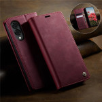 Кожен калъф страничен flip марка CASEME за Samsung Galaxy S25 Edge – винено червен - 0 Кожен калъф страничен flip марка CASEME за Samsung Galaxy S25 Edge – винено червен - 0