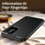 Кожен калъф тип портмоне с прозорче за Samsung Galaxy S25 Edge - черен - 4 Кожен калъф тип портмоне с прозорче за Samsung Galaxy S25 Edge - черен - 4