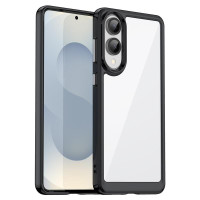 Силиконов гръб Rugged Armor за Samsung Galaxy S25 Edge - черна рамка