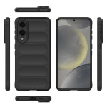 Подсилен силиконов гръб на ленти за Samsung Galaxy S25 Edge - черен - 2