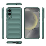 Подсилен силиконов гръб на ленти за Samsung Galaxy S25 Edge - зелен - 1