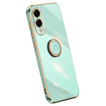 Силиконов гръб със стойка тип пръстен марка XINLI за Samsung Galaxy S25 Edge - зелен
