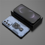 Хибриден гръб със стойка за Samsung Galaxy S25 FE - тъмно син - 0