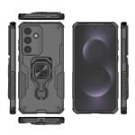 Хибриден гръб със стойка за Samsung Galaxy S25 FE - черен - 1