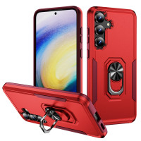Хибриден гръб със стойка за Samsung Galaxy S25 FE - червен
