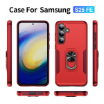 Хибриден гръб със стойка за Samsung Galaxy S25 FE - червен - 2