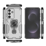Хибриден гръб със стойка за Samsung Galaxy S25 FE - сив - 2