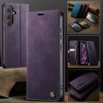Кожен калъф страничен flip марка CASEME за Samsung Galaxy S25 FE – лилав - 0 Кожен калъф страничен flip марка CASEME за Samsung Galaxy S25 FE – лилав - 0